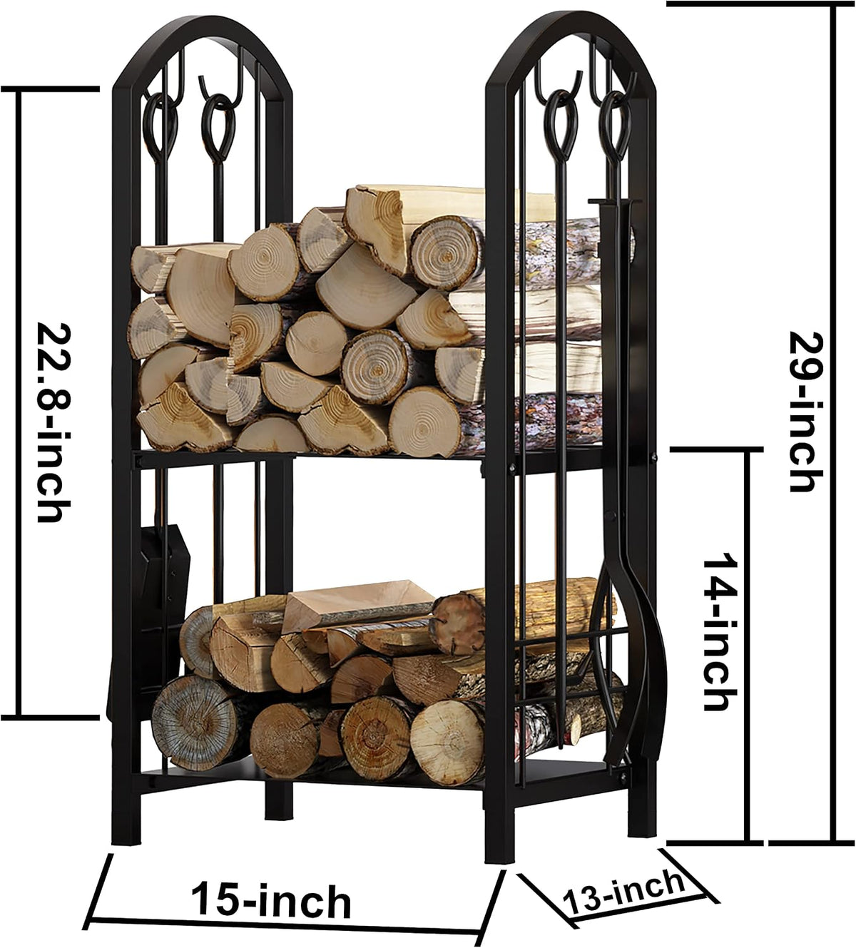 fire beauty wrought iron firewood log rack with, package contents
