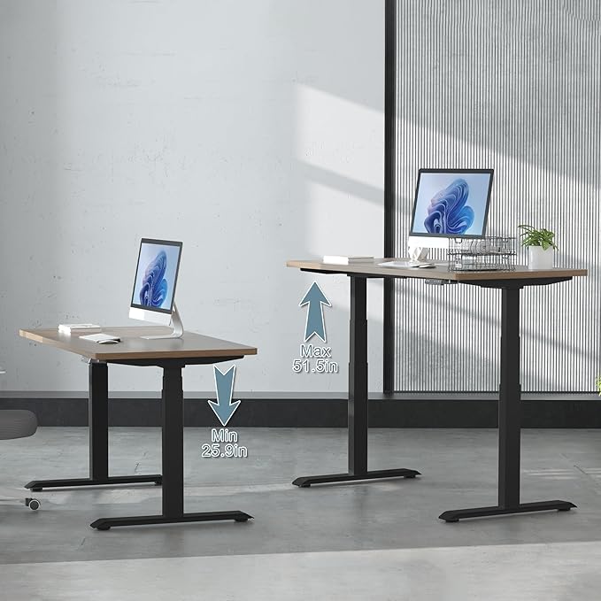 Fromann Dual Motor Electric Standing Desk Frame 3 Tier Legs Height Adjustable