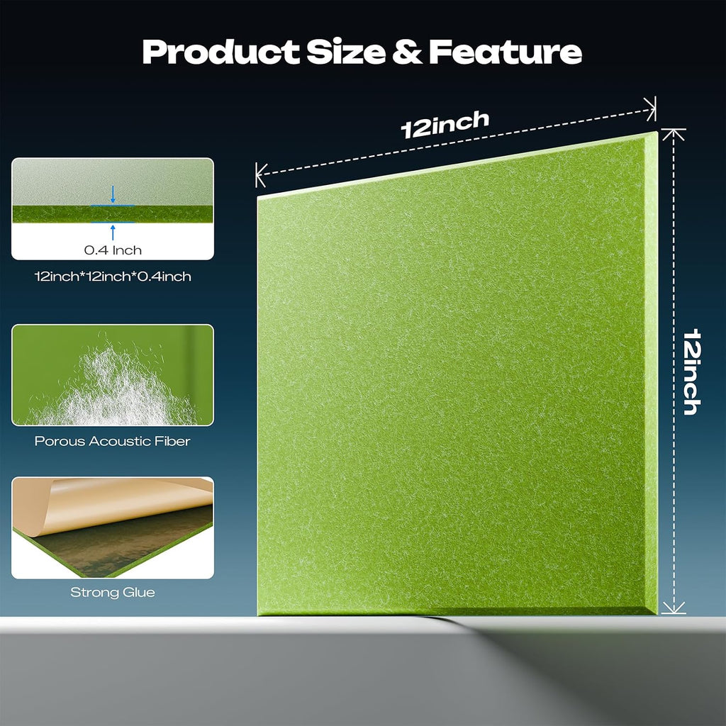 sonicism 22 pack acoustic wall panels showing dimensions