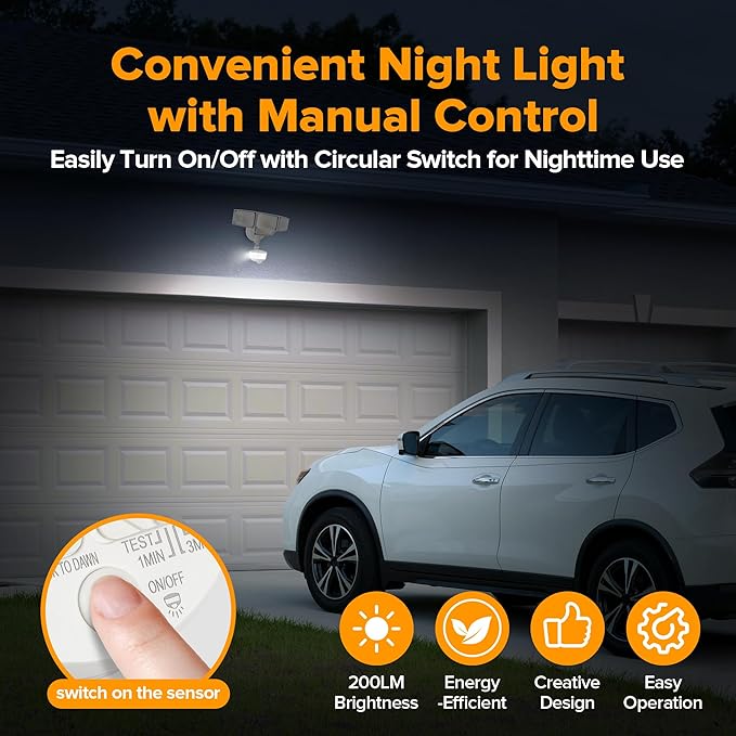 LUTEC 84W 9500LM LED Security Light Motion Sensor Outdoor Lights