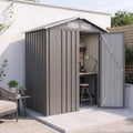 5x3 FT Outdoor Storage Shed, Metal Tool Shed for Patio (Gray)