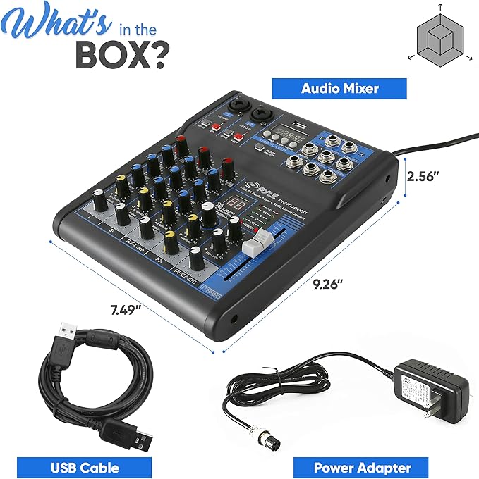 Pyle Professional 4 Channel Audio Mixer
