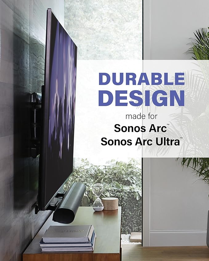SANUS Soundbar TV Mount for Sonos Arc & Sonos Arc Ultra Soundbar – Depth