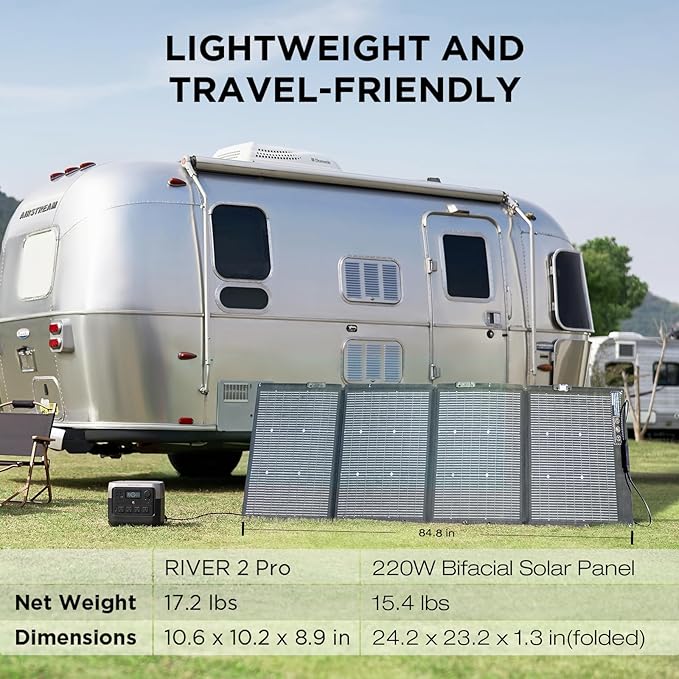 EF ECOFLOW Solar Generator RIVER 2 Pro 768Wh LiFePO4 Battery
