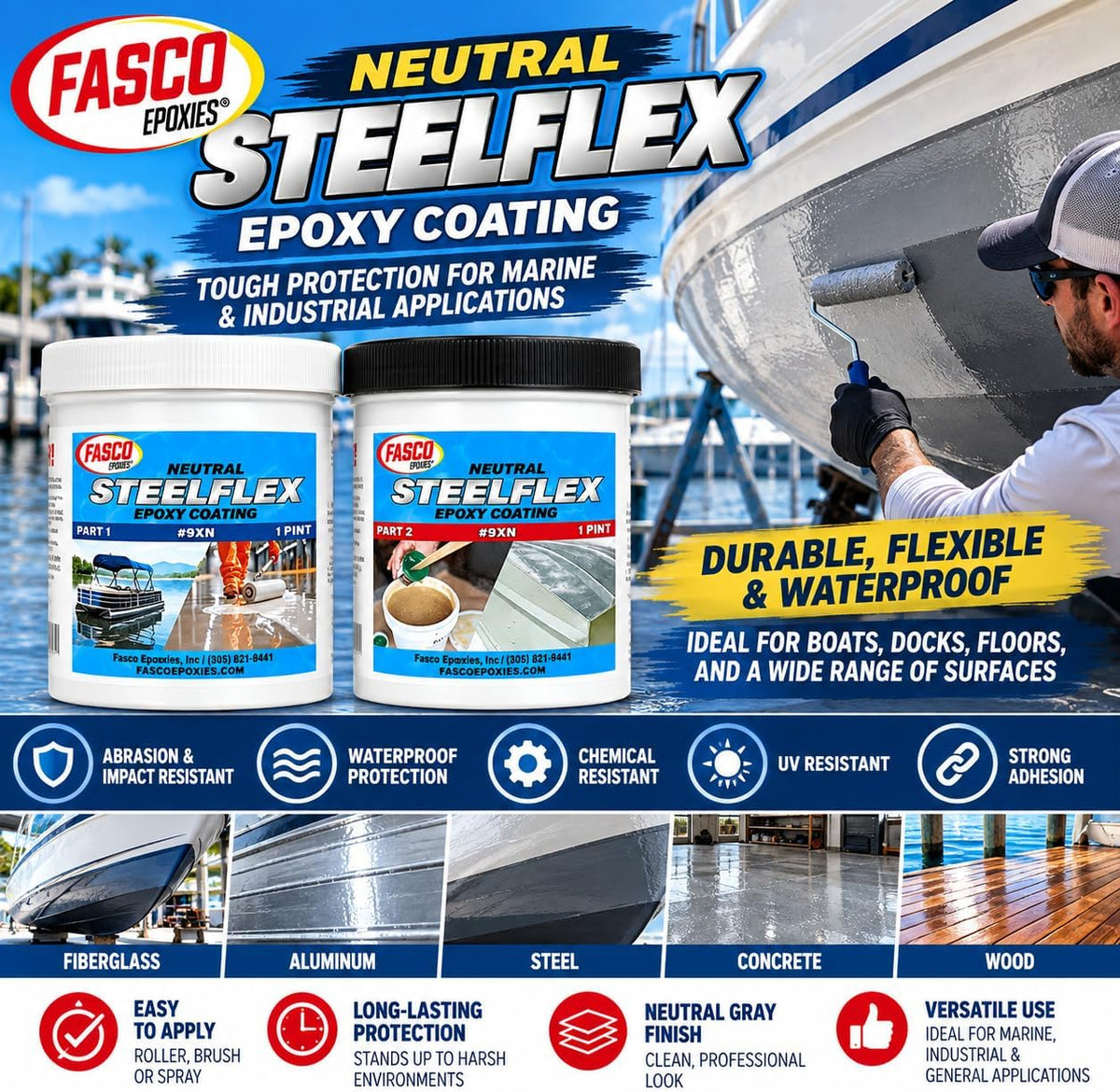 fasco epoxies 9xn steelflex neutral gallon kit shown in use