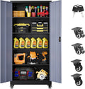 SISESOL 75" Tall Metal Storage Cabinet