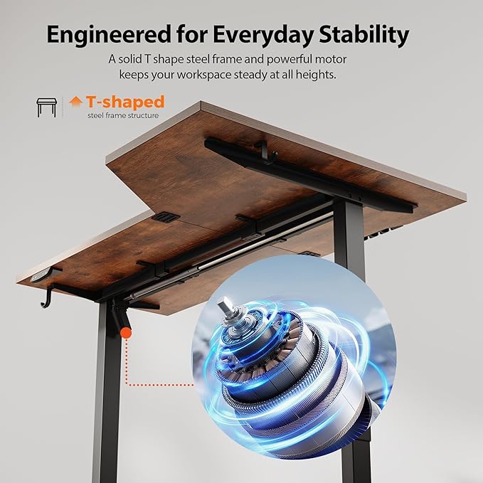 Agilestic Electric Standing Desk, L-Shaped 55 Inches Height Adjustable Desk