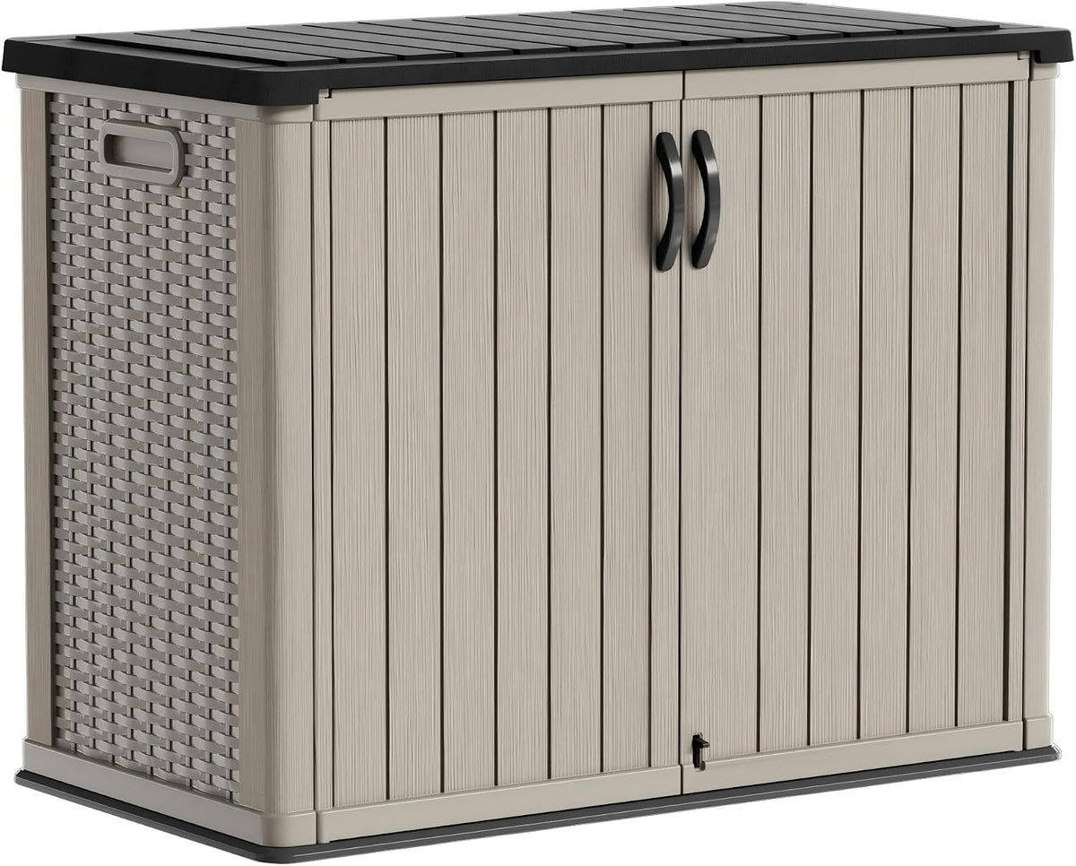 Patiowell 26 cu.ft Resin Outdoor Storage Cabinet, Beige