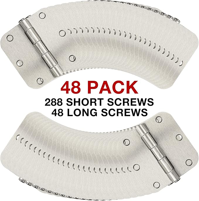 48 Pack Interior Door Hinges Brushed Nickel 3.5 Inch x 3 1/2" Rounded 5/8"