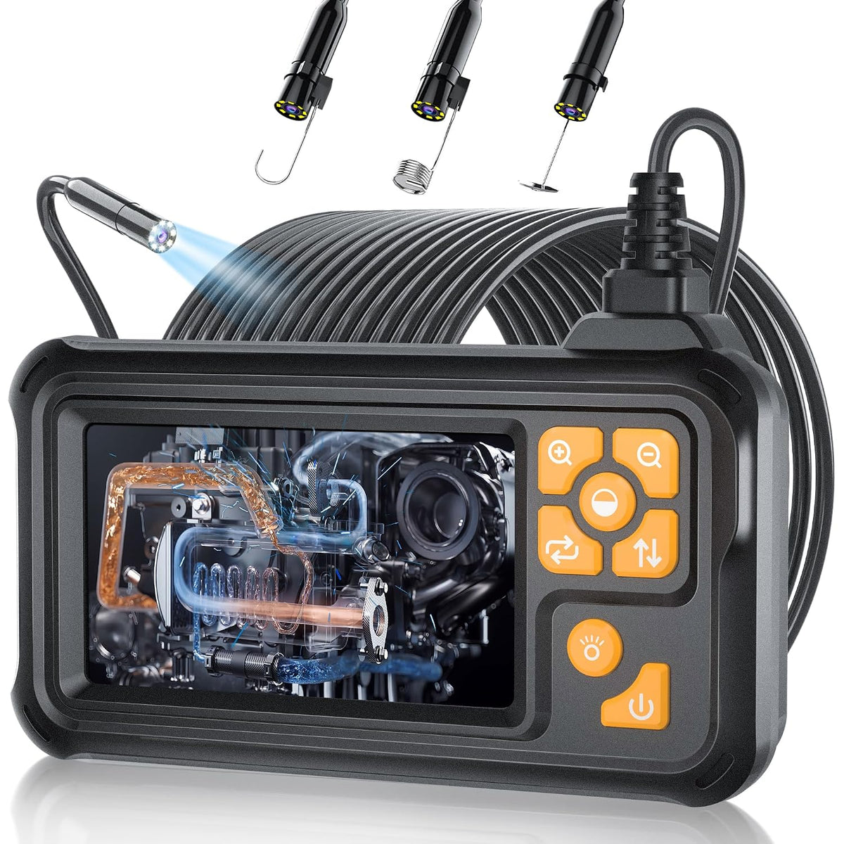 50FT Inspection Endoscope Camera with Light,1080P HD Borescope Camera