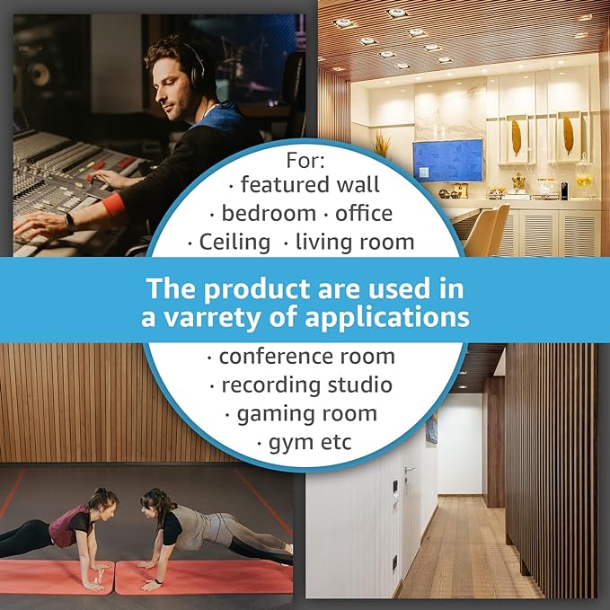 Art3d 2 Wood Slat Acoustic Panels (2-Pack)