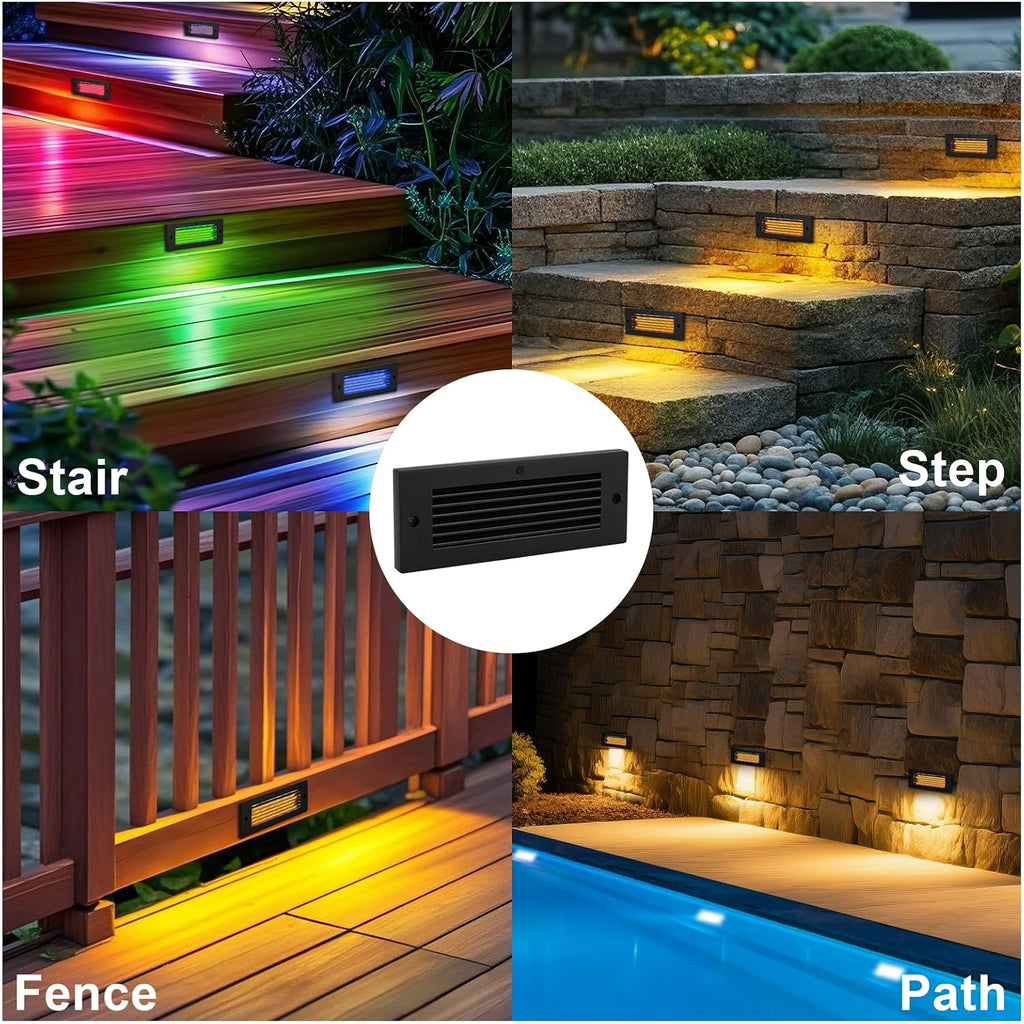 outdoor stair lights with color changing for surface, view 9