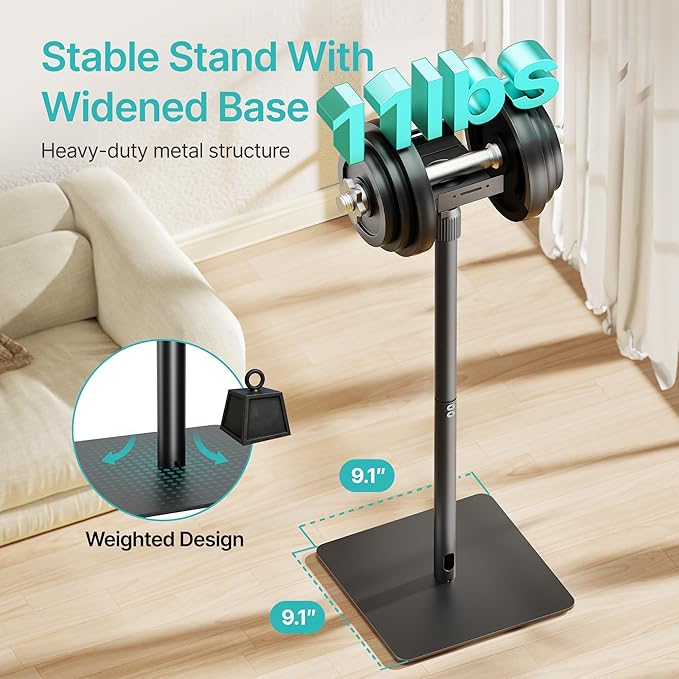 Pegzone Height-Adjustable Speaker Stands Pair, 11LBS Capacity, Height