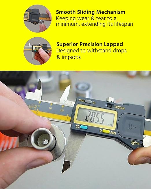 iGAGING Absolute Origin 0-6" Double Cut Depth Digital Caliper, IP54 Electronic