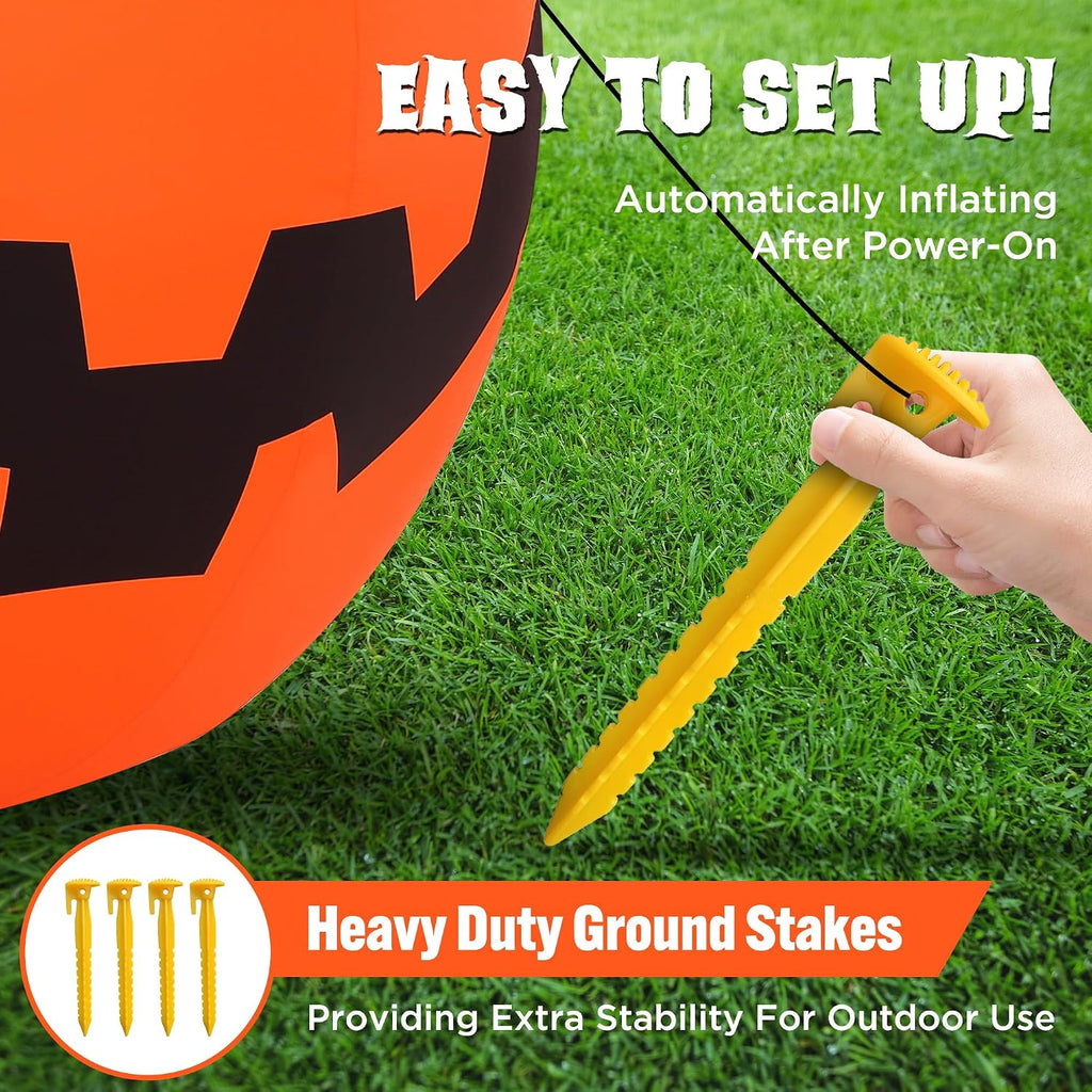 ZPISF 10 FT Halloween Inflatables Giant Pumpkin Outdoor Decorations