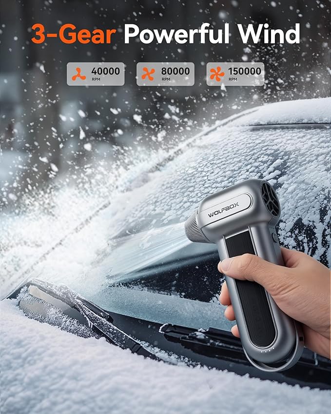 WOLFBOX MF100 Electric Air Duster-150000RPM Super Power Cordless Air Duster