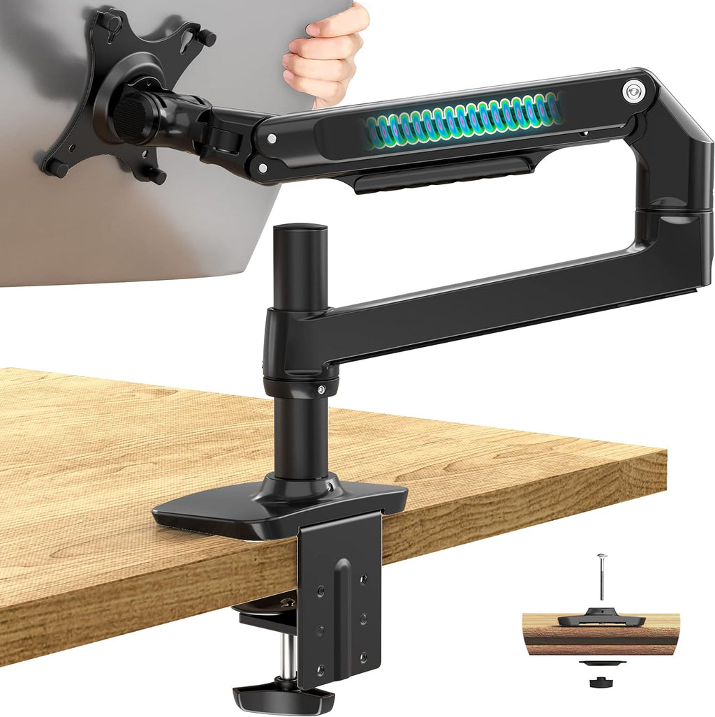 Ergounion Single Monitor Arm Desk Mount, Holds Screens up to 40 Inches and 25