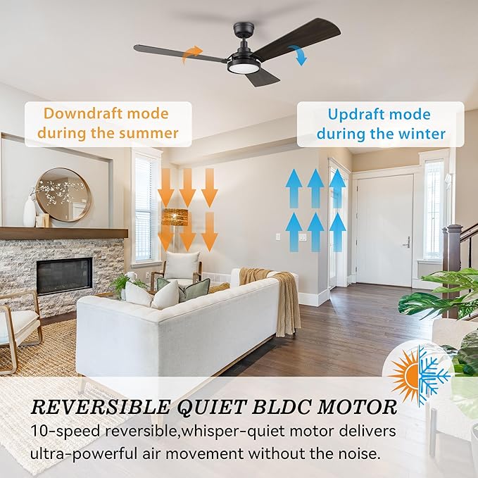 SMAAIR 56inch Smart Wifi Ceiling Fans