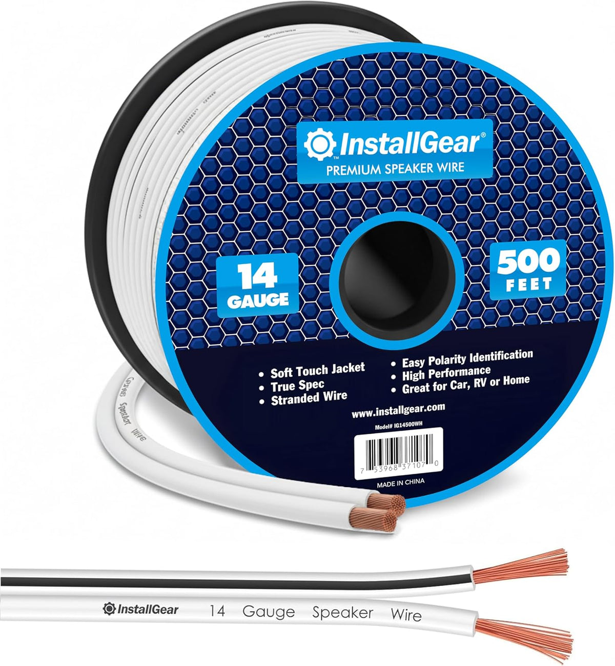 InstallGear 14 Gauge AWG Speaker Wire Cable