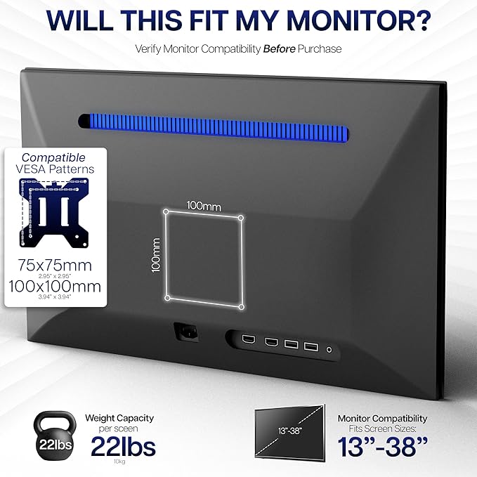 VIVO Dual Ultrawide Monitor Desk Mount, Heavy Duty Fully Adjustable Steel Stand