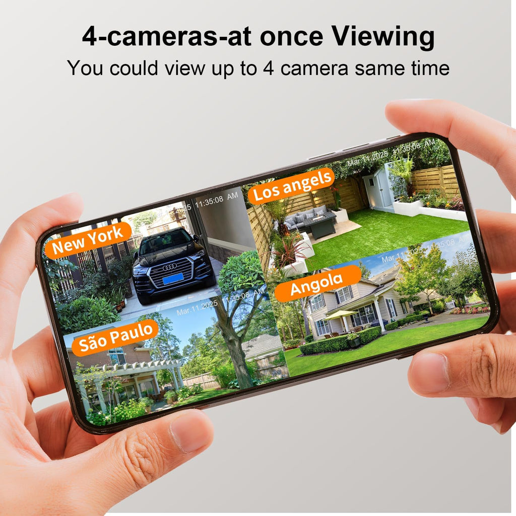 letscee security cameras outdoor wifi,5g/2.4g cameras for home showing dimensions