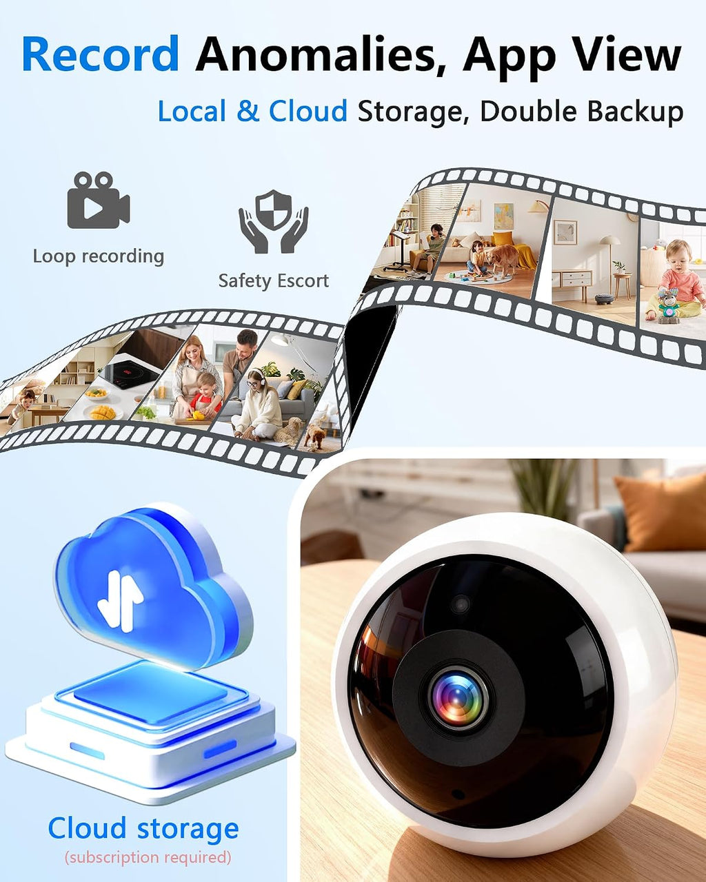 2k magnetic security camera indoor wireless: clear pictures, view 9