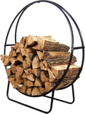 Sunnydaze Outdoor Firewood Rack, Heavy-Duty Steel, 48” Diameter