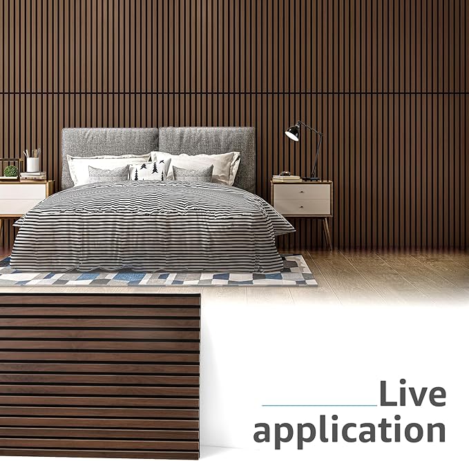 Art3d 2-Pack Acoustic Wood Slat Wall Panels