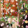 XunYee 6 Pcs 35.4 ft Flower Garlands Hanging Wildflower Backdrop Decoration Artificial Floral Garlands Fake Flower Vines Faux Silk Wildflower Decor for Halloween Fall Wedding Garden Wall Arch(Blossom)