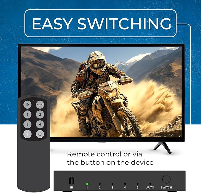 OREI 8K HDMI Switch 5 in 1 Out – HDMI Switch