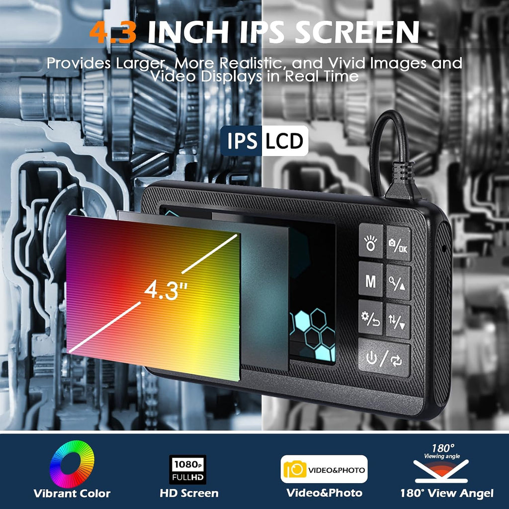 dual lens endoscope camera with light, 1920p hd, package contents