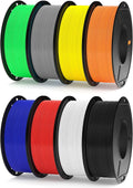 ELEGOO 250g PLA 3D Printer Filament Bundle 1.75mm, 8 Colors Dimensional