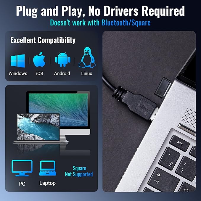 Tera Barcode Scanner Wireless Versatile 2-in-1