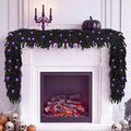 DOIOWN Pre-Lit 6FT Black Norfolk Pine Halloween Garland