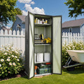 Patiowell 28 Cuft Storage Shed, Outdoor Metal Storage Cabinet, Black