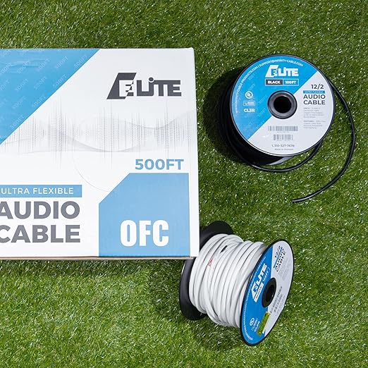 Elite 14/2 Speaker Wire 100ft, UL Listed,