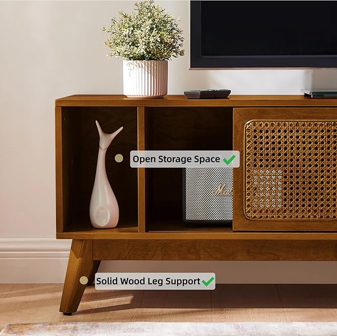 LKTART 68 Inch Mid Century Modern TV Stand