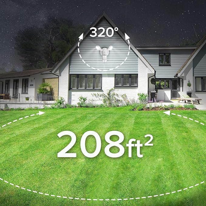 SANSI Upgraded 25W Motion Sensor Outdoor Lights 3000LM Flood Lights Outdoor