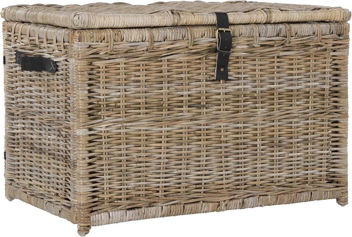 happimess Michael Wicker Storage Trunk Collapsible Chest 35.5", Natural