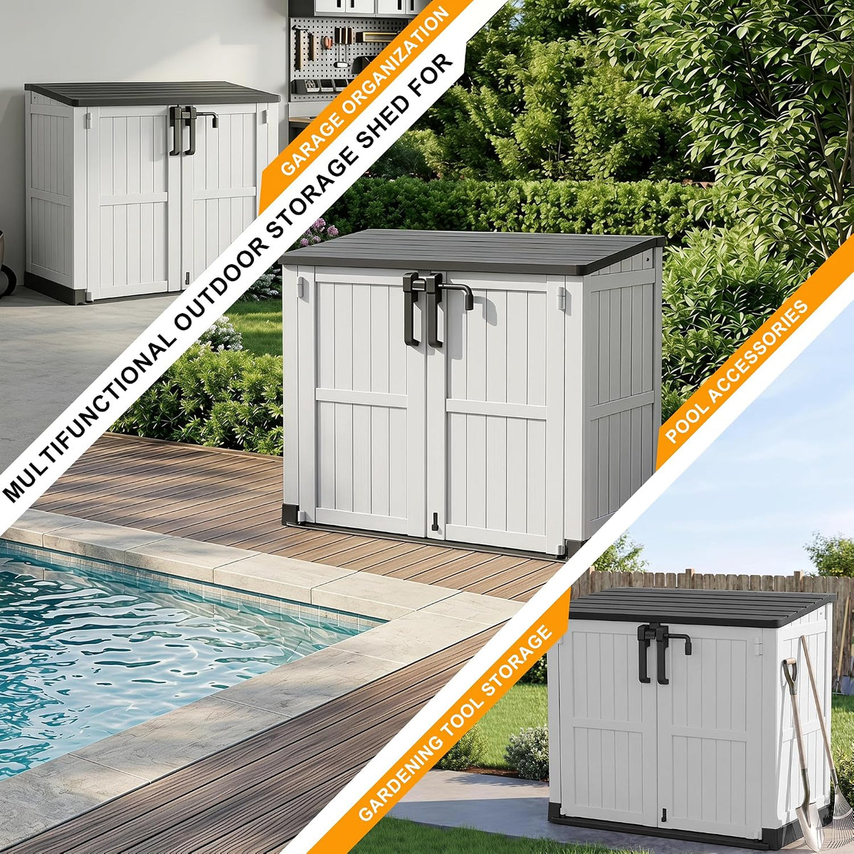 outdoor storage box & cabinet 36 cu ft, package contents