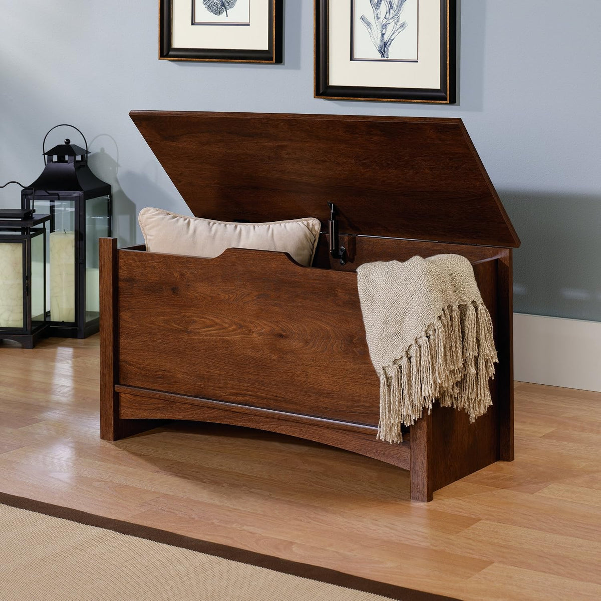 Sauder 412221 Shoal Creek Storage Chest, Oiled Oak® Finish