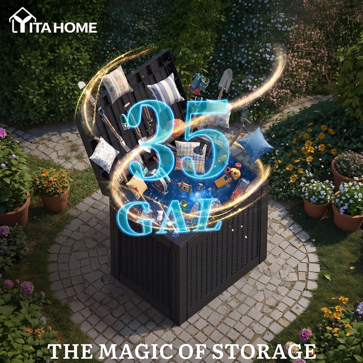 YITAHOME 35 Gallon Outdoor Deck Box