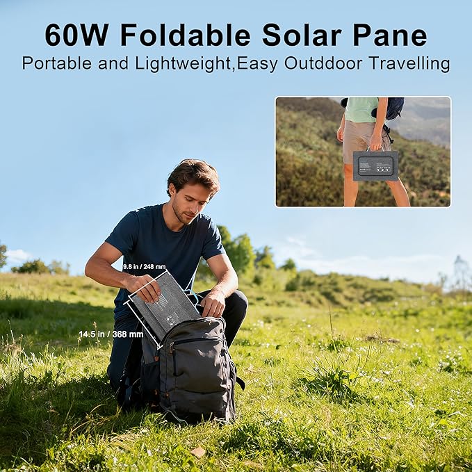 E-POWO 60W Portable Solar Panels Chargers