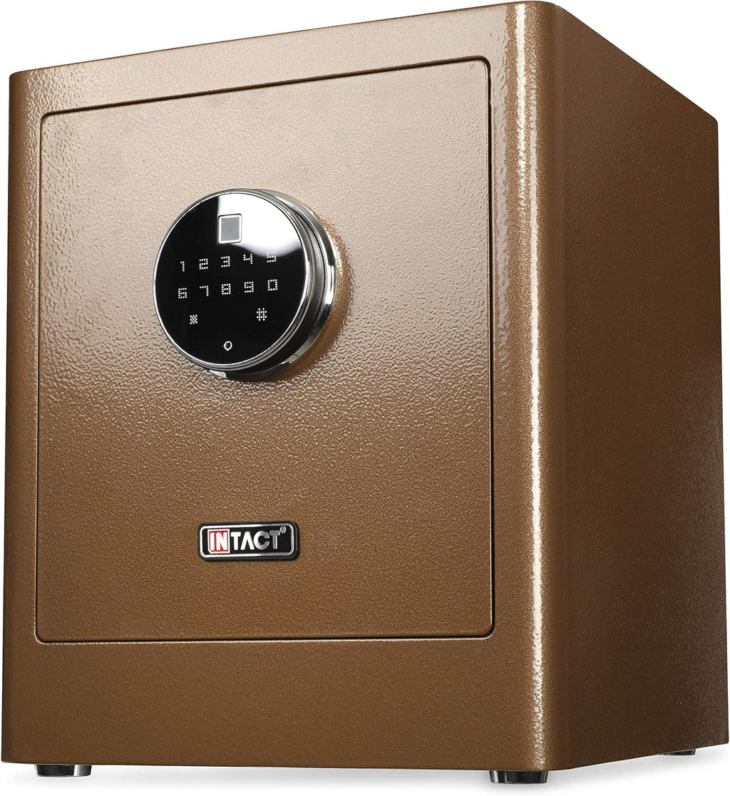 Eylar Intact Compact Quick Access Biometric Fingerprint Gun Safe with Nex-Gen Full Keypad Module Tall Bronze