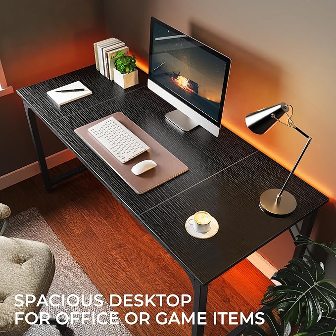 Huuger Modern Simple Office Desk, 63 Inch, Gaming & Writing Desk