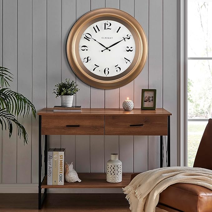 CLXEAST 18 Inch Glow in The Dark Wall Clocks