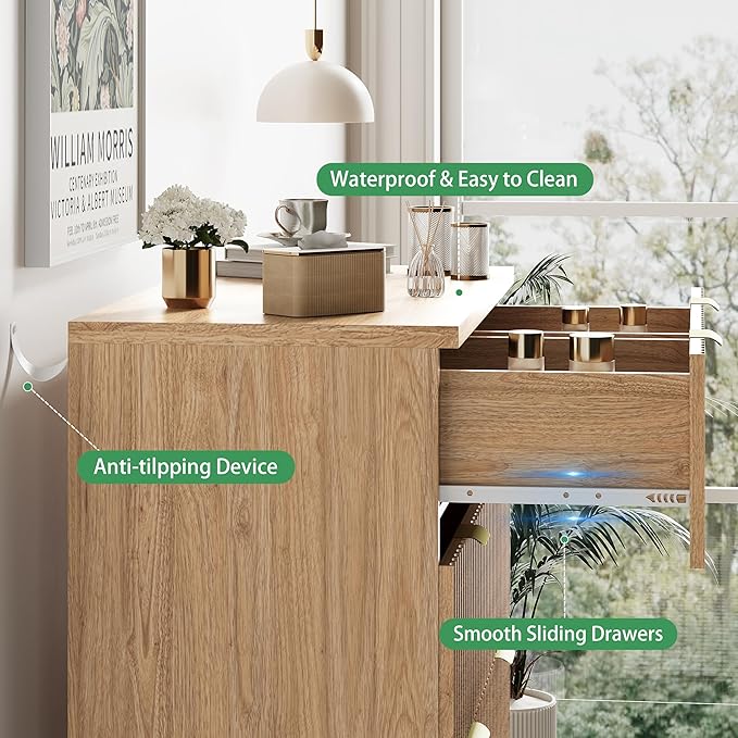 Fluted Dresser for Bedroom