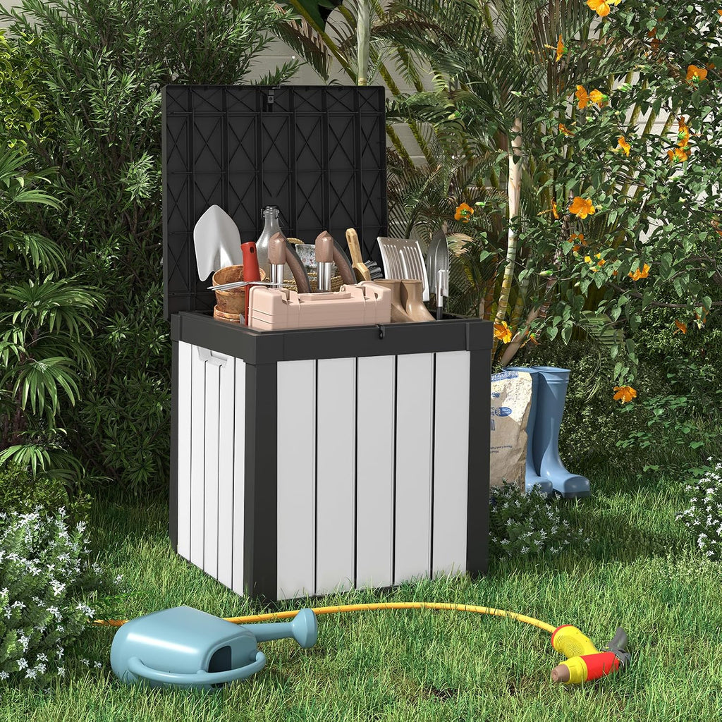 rojik 50 gallon resin deck box, lockable waterproof, package contents