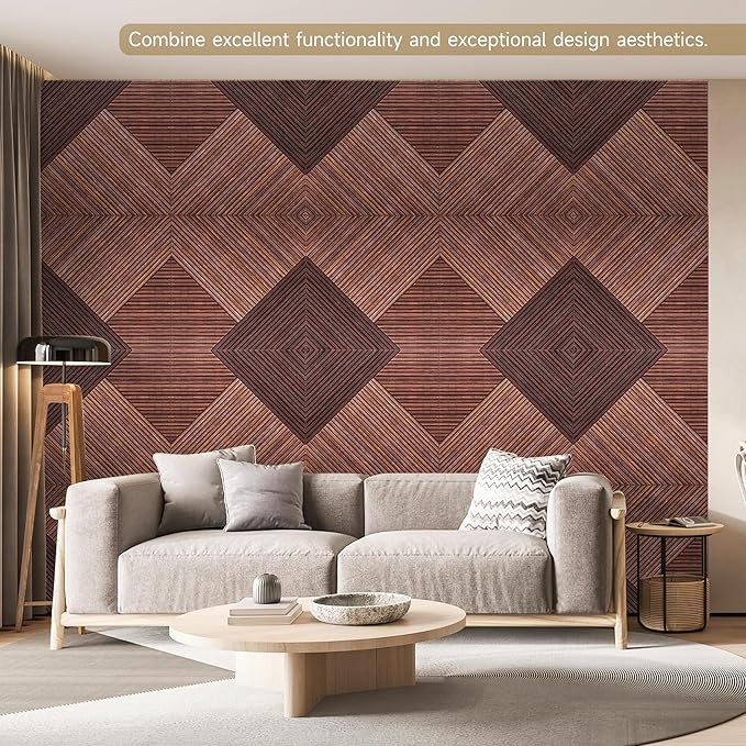 Autorific Acoustic Wall Panels, 6 Pack Total Size 72 x 48 Inches, Self-Adhesive