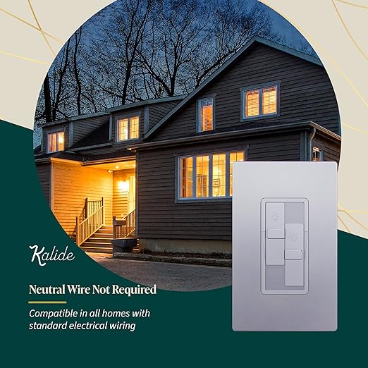 TOPGREENER Elite Series Kalide Dual Load Dimmer Light Switch, Double LED Dimmer